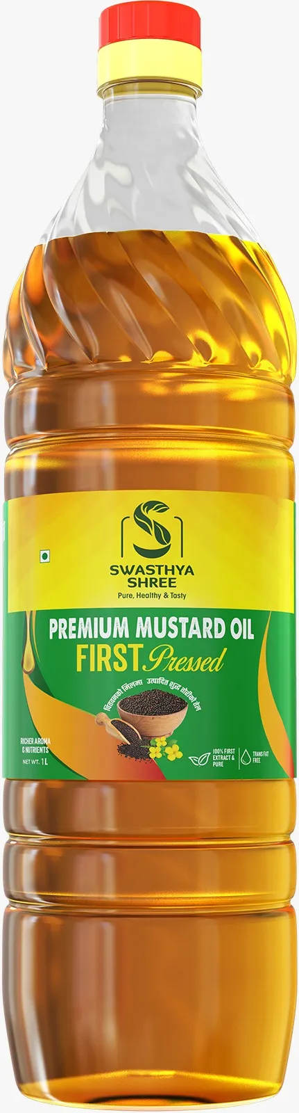 Swasthya Shree Premium Mustard Oil – First Pressed (1L) - Image 1